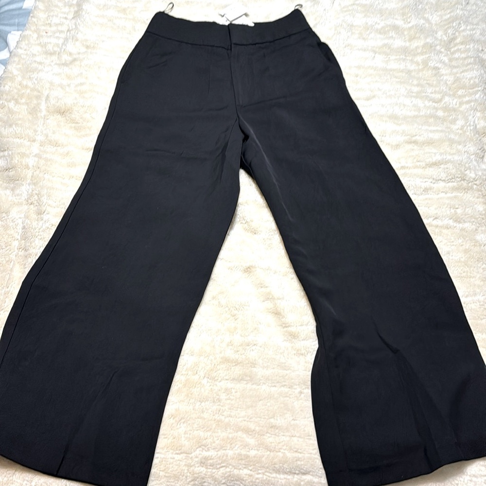 Zara high waisted wide leg crops pants